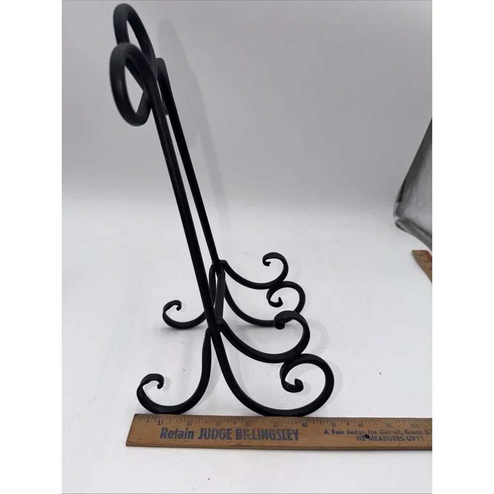 Heavy Duty Wrought Iron Sign Stand Art & Presentation Easel Book/Plate 13